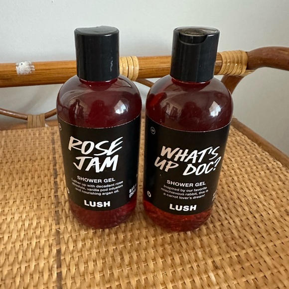 Lush Bath & Body Lush Rose Jam Whats Up Doc Shower Gel Full Bottles